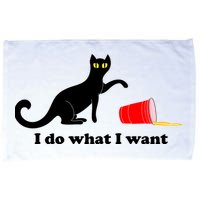 I Do What I Want Evil Cat Microfiber Hand Towel