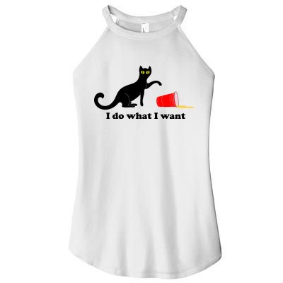 I Do What I Want Evil Cat Women's Perfect Tri Rocker Tank