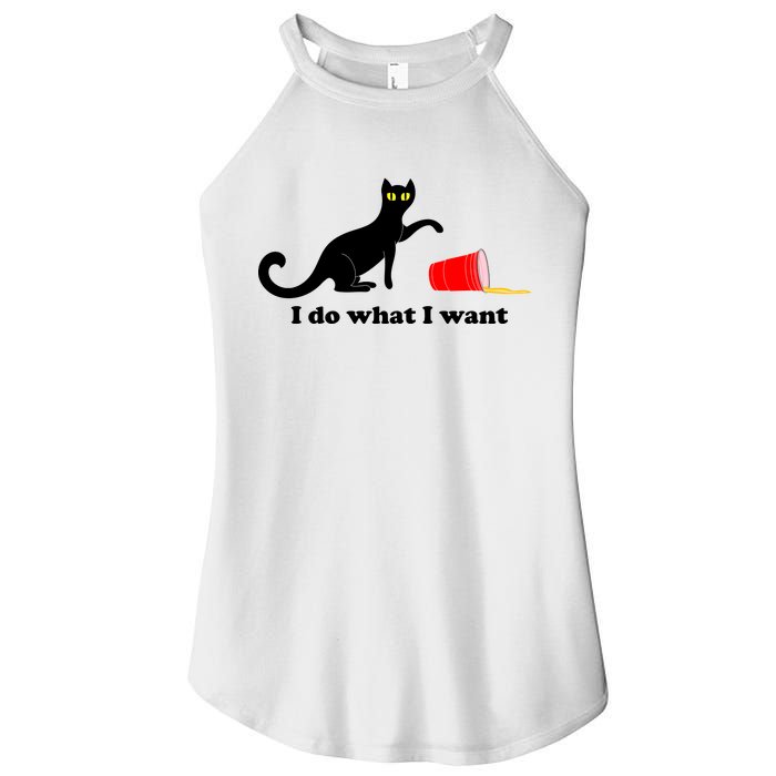 I Do What I Want Evil Cat Women's Perfect Tri Rocker Tank