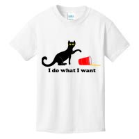 I Do What I Want Evil Cat Kids T-Shirt
