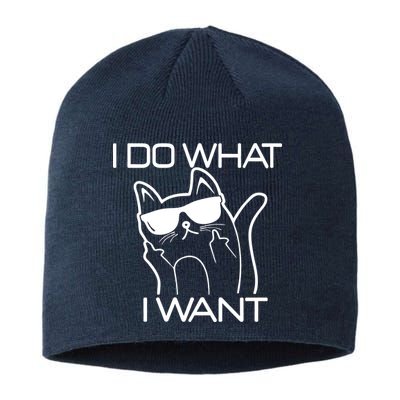 I Do What I Want Funny Cat Sustainable Beanie