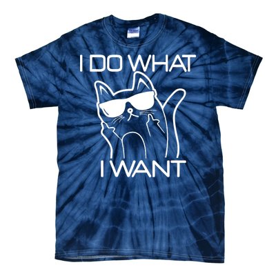 I Do What I Want Funny Cat Tie-Dye T-Shirt