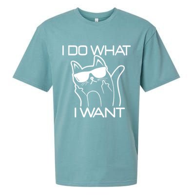 I Do What I Want Funny Cat Sueded Cloud Jersey T-Shirt