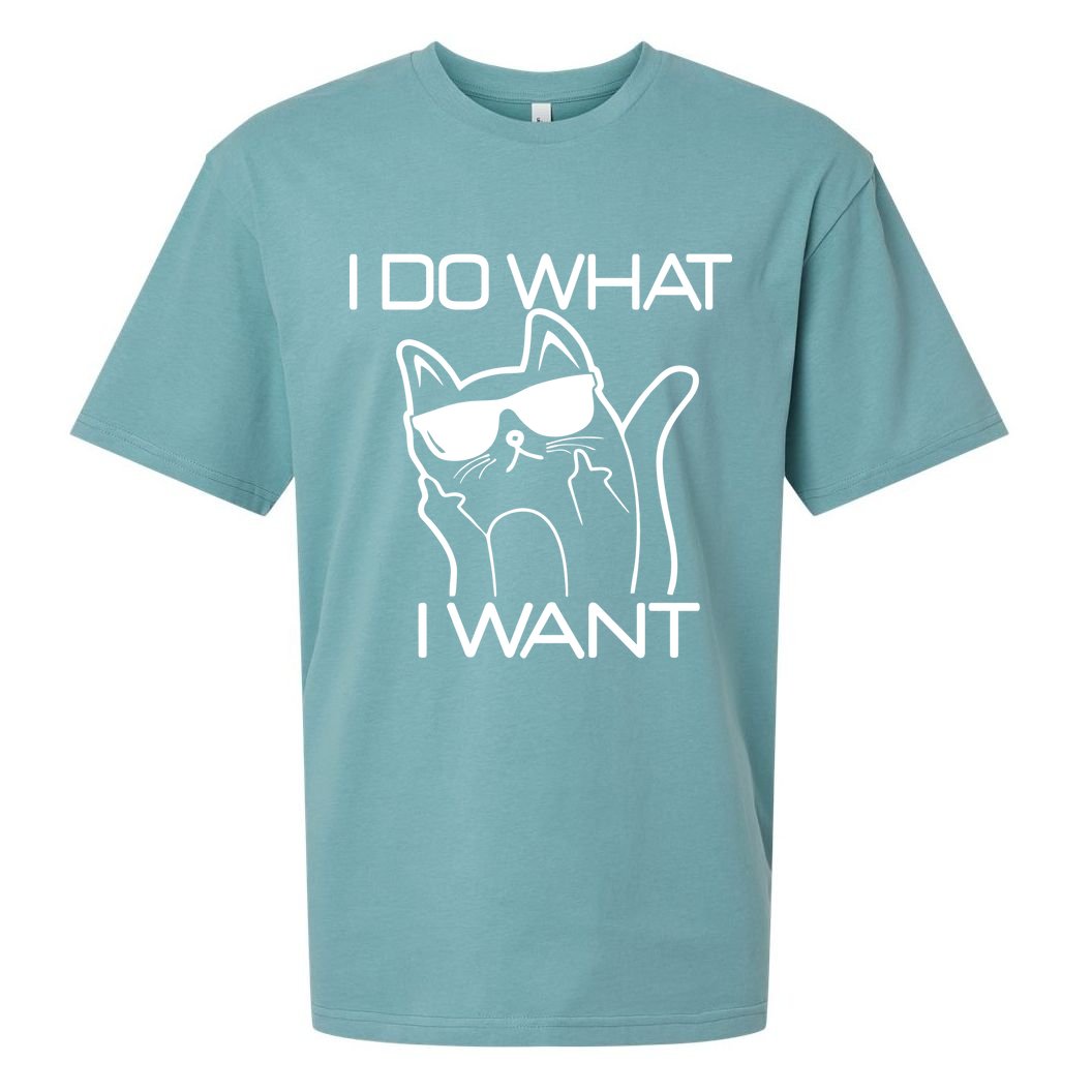 I Do What I Want Funny Cat Sueded Cloud Jersey T-Shirt