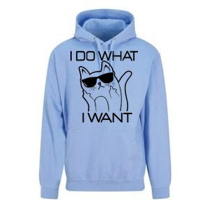 I Do What I Want Funny Cat Unisex Surf Hoodie