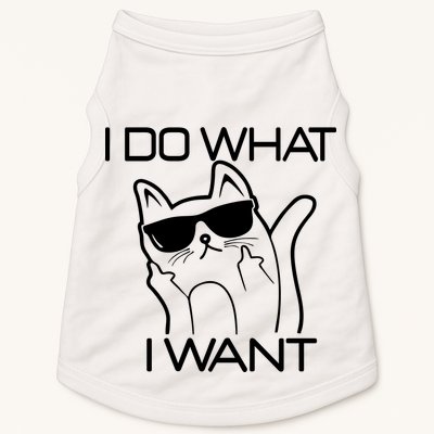 I Do What I Want Funny Cat Doggie Tank