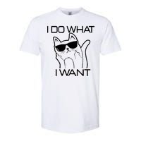 I Do What I Want Funny Cat Softstyle CVC T-Shirt