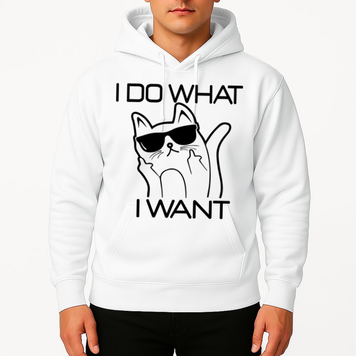 I Do What I Want Funny Cat Hoodie
