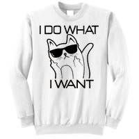 I Do What I Want Funny Cat Sweatshirt