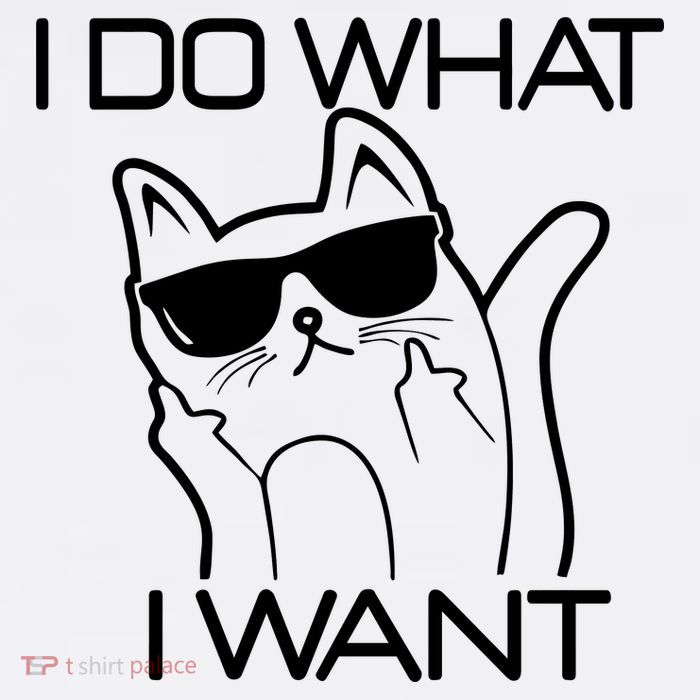 I Do What I Want Funny Cat Button
