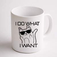 I Do What I Want Funny Cat Coffee Mug