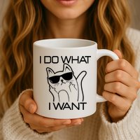 I Do What I Want Funny Cat Mug