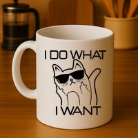 I Do What I Want Funny Cat Mug
