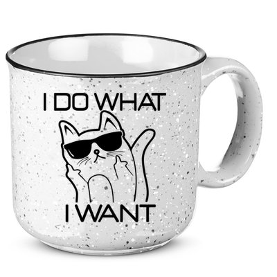 I Do What I Want Funny Cat 15oz Campfire Ceramic Mug
