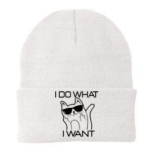 I Do What I Want Funny Cat Knit Cap Winter Beanie