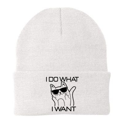 I Do What I Want Funny Cat Beanie