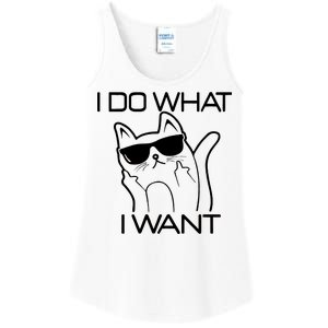 I Do What I Want Funny Cat Ladies Essential Tank