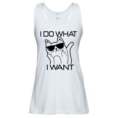I Do What I Want Funny Cat Ladies Essential Flowy Tank