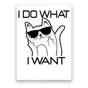 I Do What I Want Funny Cat Poster