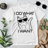 I Do What I Want Funny Cat Premium T-Shirt