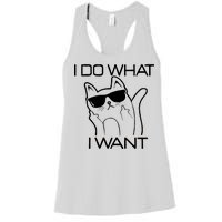 I Do What I Want Funny Cat Women's Racerback Tank