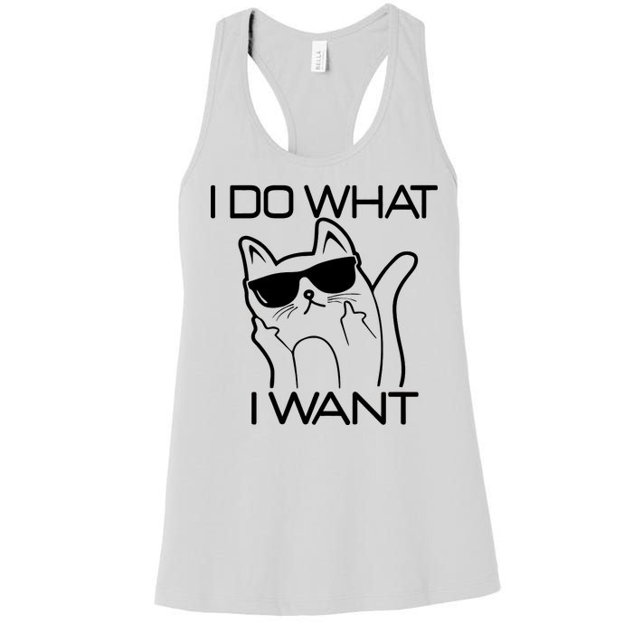 I Do What I Want Funny Cat Women's Racerback Tank