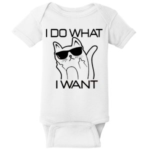 I Do What I Want Funny Cat Baby Bodysuit