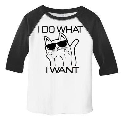 I Do What I Want Funny Cat Toddler Fine Jersey T-Shirt