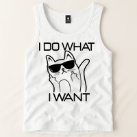 I Do What I Want Funny Cat Tank Top
