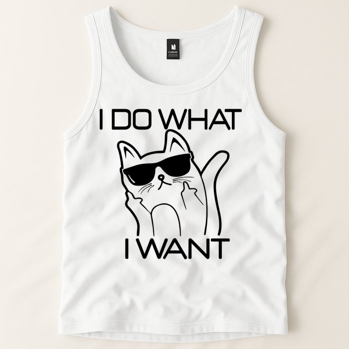 I Do What I Want Funny Cat Tank Top