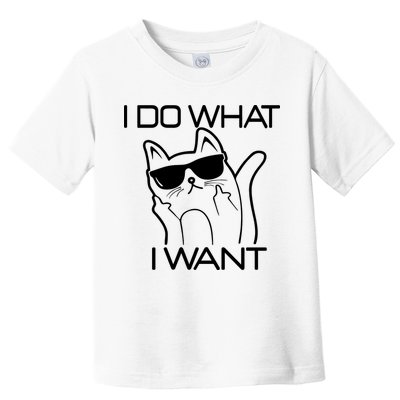 I Do What I Want Funny Cat Toddler T-Shirt