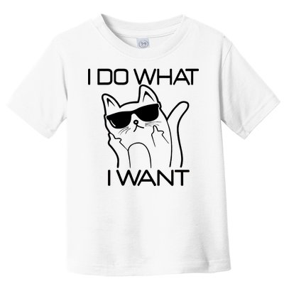 I Do What I Want Funny Cat Toddler T-Shirt