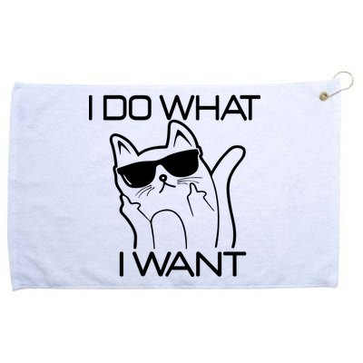 I Do What I Want Funny Cat Grommeted Golf Towel