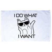 I Do What I Want Funny Cat Microfiber Hand Towel