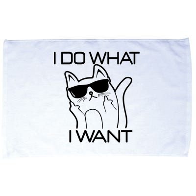 I Do What I Want Funny Cat Microfiber Hand Towel