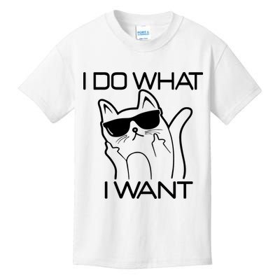 I Do What I Want Funny Cat Kids T-Shirt