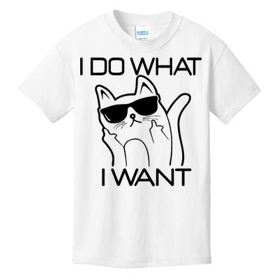 I Do What I Want Funny Cat Kids T-Shirt