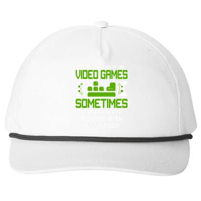 I Don't Always Play Video Games Gamer Snapback Five-Panel Rope Hat