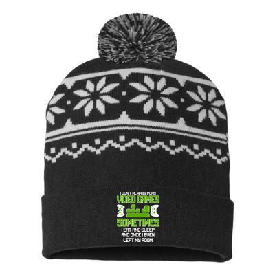 I Don't Always Play Video Games Gamer USA-Made Snowflake Beanie