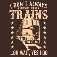 I Don't Always Stop And Look At Trains Oh Wait Yes I Do Apron