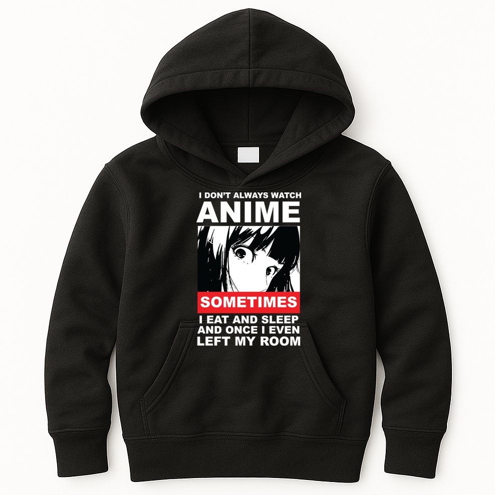 I Don't Always Watch Anime Funny Kids Hoodie