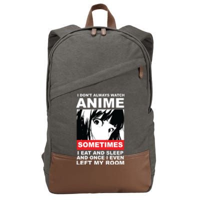 I Don't Always Watch Anime Funny Cotton Canvas Backpack