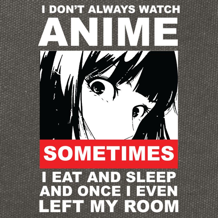I Don't Always Watch Anime Funny Cotton Canvas Backpack