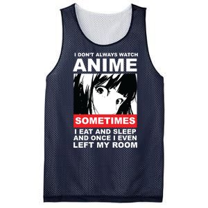 I Don't Always Watch Anime Funny Mesh Reversible Basketball Jersey Tank