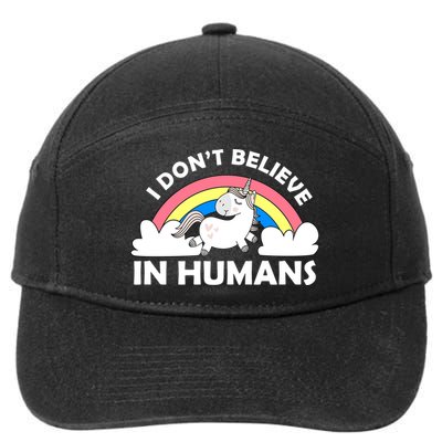 I Don't Believe In Humans 7-Panel Snapback Hat