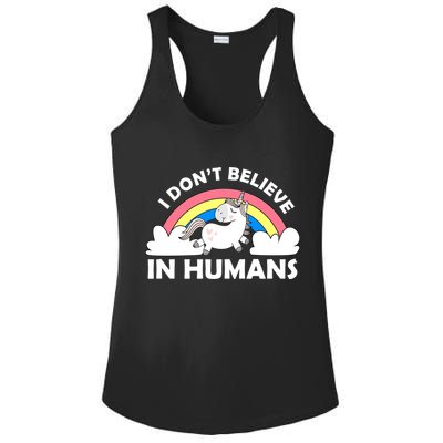 I Don't Believe In Humans Ladies PosiCharge Competitor Racerback Tank