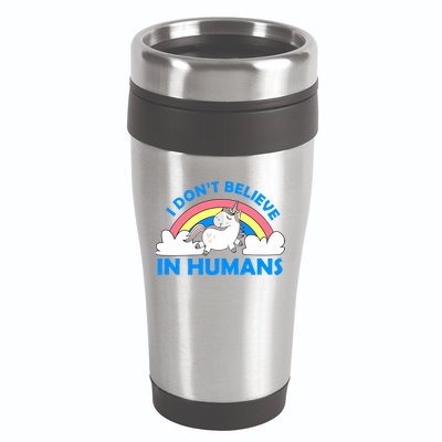 I Don't Believe In Humans 16oz Travel Tumbler