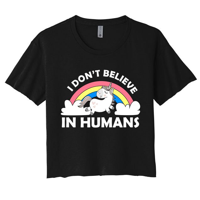 I Don't Believe In Humans Crop Top