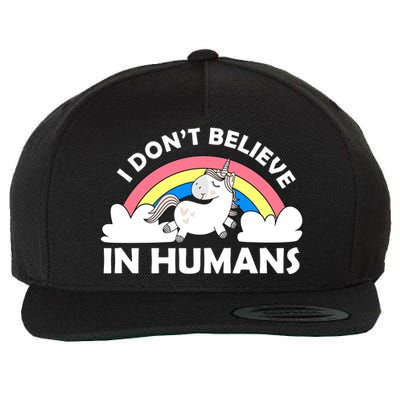 I Don't Believe In Humans Wool Snapback Cap