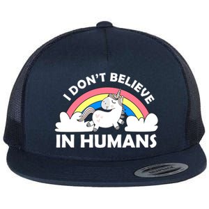 I Don't Believe In Humans Flat Bill Trucker Hat